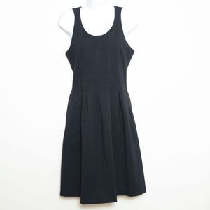 J Crew Black Pleated Dress